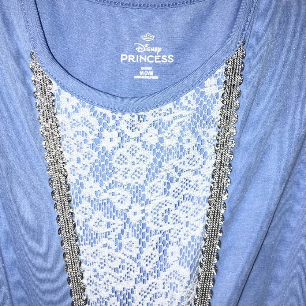Disney Cinderella Girls Dress Blue White Tutu Skirt Princess Costume Sz M 7-8